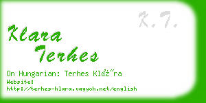 klara terhes business card